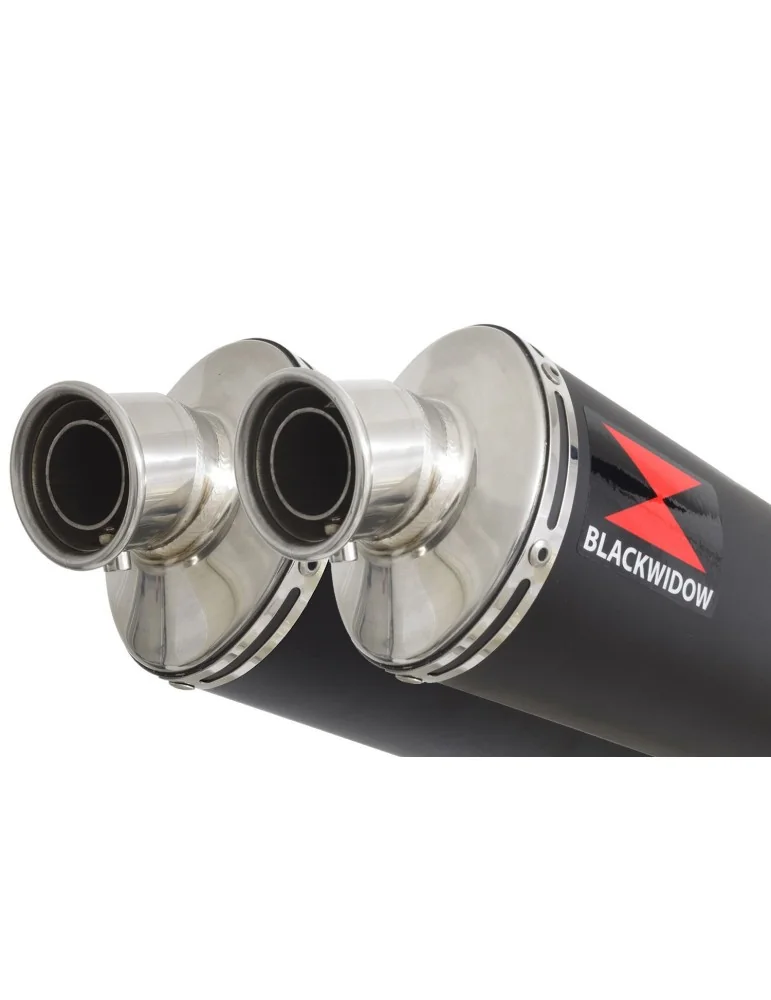 Z1000 2010-2017 4-2 Decata Ligne complète / Silencieux Ovale Noir en Inox 300mm