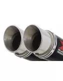 Z1000 2010-2017 4-2 Decata Ligne complète / Silencieux GP Rond En Carbone & Canule en Inox 230mm