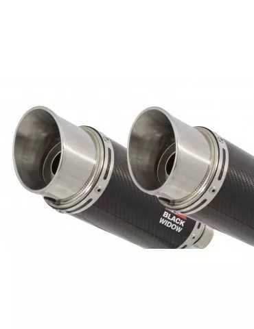 Z1000 2010-2017 4-2 Decata Ligne complète / Silencieux Rond En Carbone & Canule En Inox 200mm