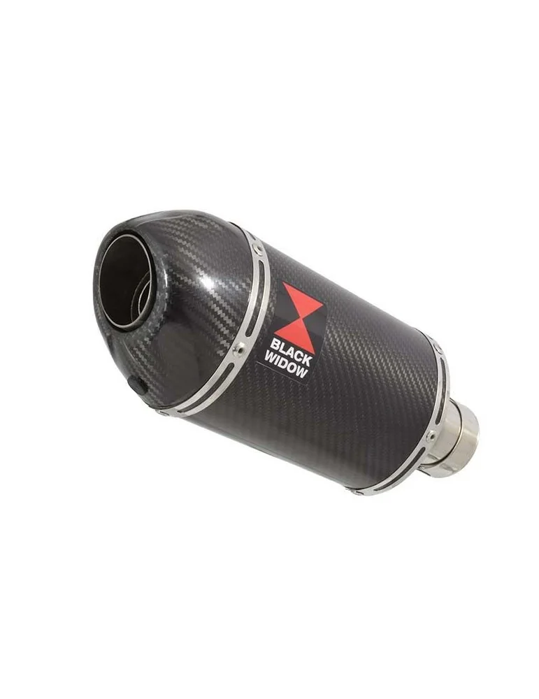 Z750 Z750R Z750L 07-14 Tube de raccord et Silencieux Ovale En Carbone + Canule en Carbone 200mm