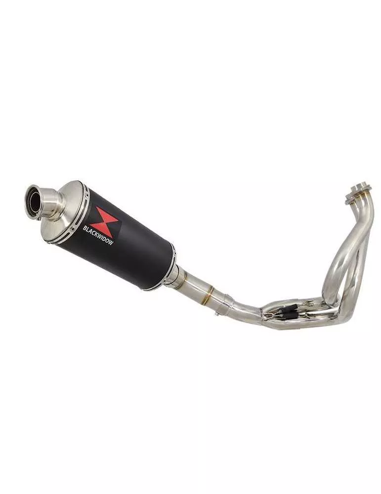 KLE 650 VERSYS 2007-2014 De Cat Ligne complètes + Ovale Black Silencieux En Inox 300mm