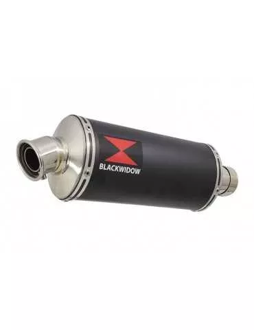 KLE 650 VERSYS 2007-2014 exhaust tube de raccord et Ovale Noir Silencieux En Inox 300mm