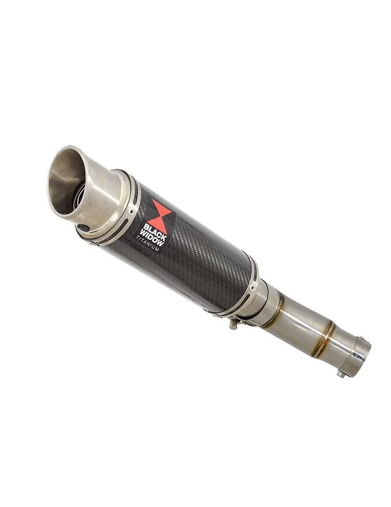 KLE 650 VERSYS 2007-2014 exhaust tube de raccord et GP Style Rond Carbon Silencieux + Canule en Titane 230mm