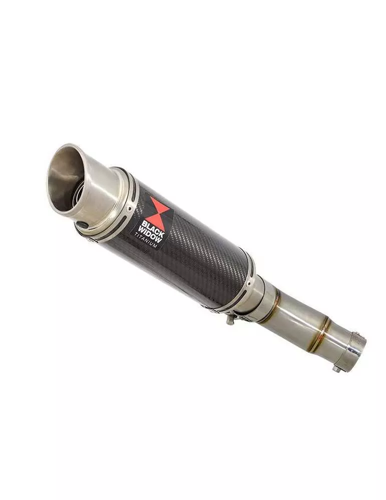 KLE 650 VERSYS 2007-2014 exhaust tube de raccord et GP Style Rond Carbon Silencieux + Canule en Titane 230mm