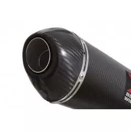 KLE 650 VERSYS 2007-2014 De Cat Ligne complètes + Ovale Carbon Fire Silencieux + En Carbone Tip 200mm