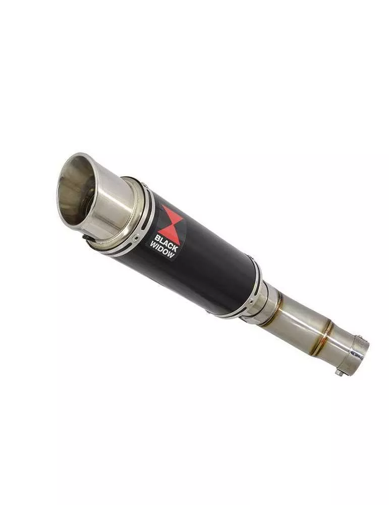 KLE 650 VERSYS 2007-2014 Exhaust tube de raccord + GP Style Rond Noir Silencieux En Inox 230mm