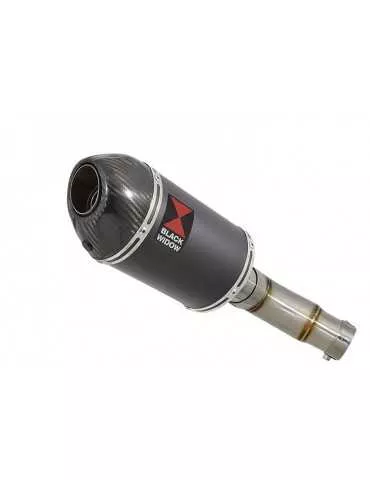 KLE 650 VERSYS 2007-2014 exhaust tube de raccord et Ovale Noir Silencieux En Inox + En Carbone tip 200mm