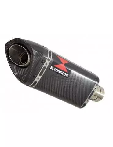 KLE 650 VERSYS 2007-2014 exhaust tube de raccord + Tri Silencieux Ovale En Carbone 250mm