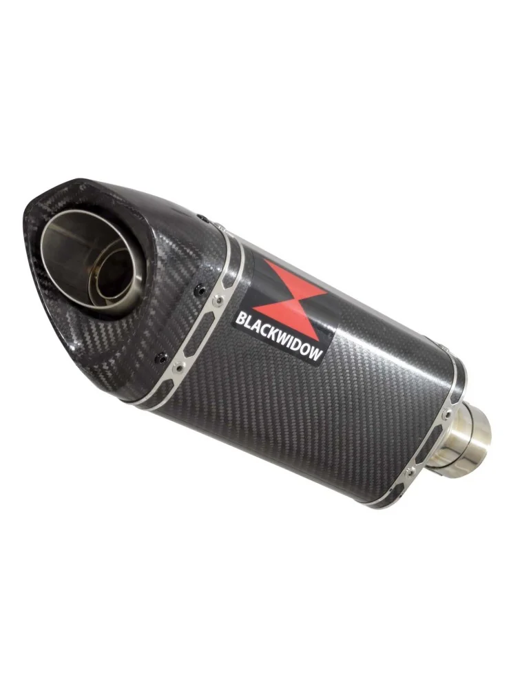 KLE 650 VERSYS 2007-2014 exhaust tube de raccord + Tri Silencieux Ovale En Carbone 250mm