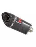 KLE 650 VERSYS 2007-2014 exhaust tube de raccord + Tri Silencieux Ovale En Carbone 250mm