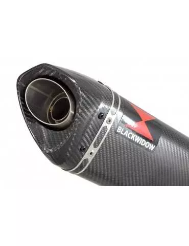 KLE 650 VERSYS 2007-2014 exhaust tube de raccord + Tri Silencieux Ovale En Carbone 250mm