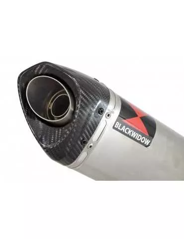 KLE 650 VERSYS 2007-2014 exhaust tube de raccord + Tri Ovale Stainless Silencieux Carbon Tip 250mm