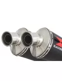 GPZ 500 S (EX500) 2-2 Exhaust Silencieux Kit & Rond Noir Silencieux En Inox 400mm