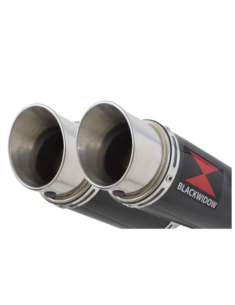 GPZ 500 S (EX500) 2-2 Exhaust Silencieux Kit & Silencieux GP Rond En Carbone 360mm