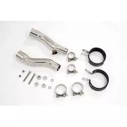 GPZ 500 S (EX500) 2-2 Exhaust Silencieux Kit & Rond GP Style Noir Silencieux En Inox 360mm