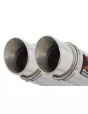 GPZ 500 S (EX500) 2-2 Exhaust Silencieux Kit & Rond GP Style Silencieux En Inox 350mm