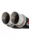 GPZ 500 S (EX500) 2-2 Exhaust Silencieux Kit & Silencieux GP Rond En Carbone 230mm