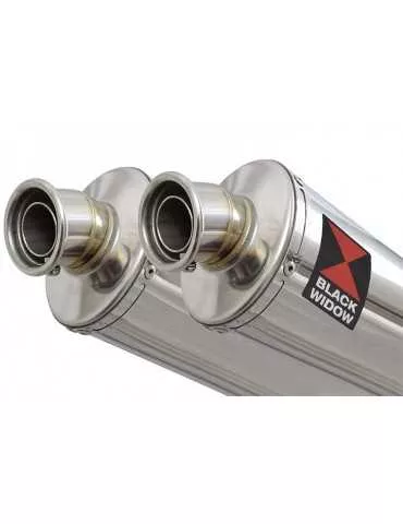 GPZ 500 S (EX500) 2-2 Silencieux Kit & Silencieux Ovale En Inox 230mm