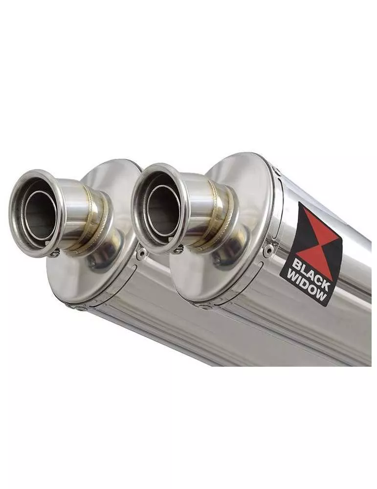 GPZ 500 S (EX500) 2-2 Silencieux Kit & Silencieux Ovale En Inox 230mm