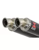 GPZ 500 S (EX500) 2-2 Exhaust Silencieux Kit & Rond En Carbone Silencieuxs 350mm