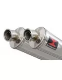 GPZ 500 (EX500) 2-2 Silencieux kit & Silencieux Ovale En Inox 400mm