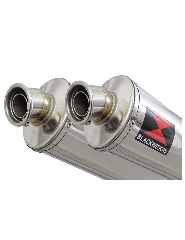 GPZ 500 (EX500) 2-2 Silencieux kit & Silencieux Ovale En Inox 300mm