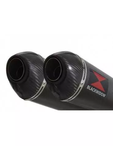 GPZ 500 (EX500) 2-2 Silencieux Kit & Silencieux Ovale En Carbone + Carbone 400mm