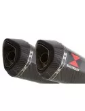 GPZ 500 (EX500) 2-2 Silencieux Kit & Silencieux Hexagonale En Carbone 300mm