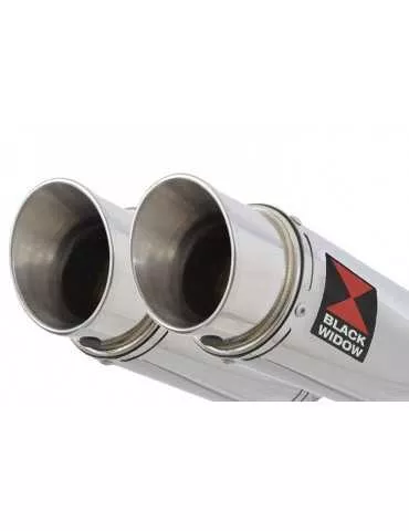 GPZ 500 (EX500) 2-2 Silencieux kit & Silencieux Rond En Inox 200mm