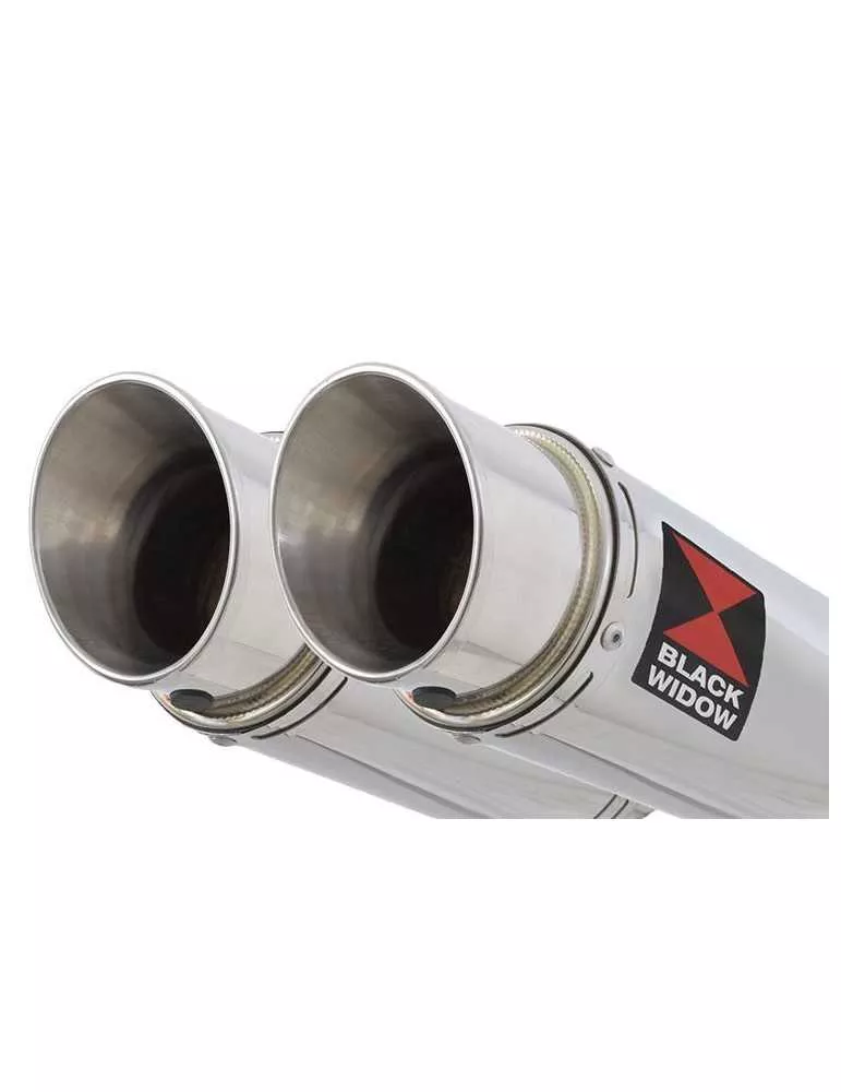 GPZ 500 (EX500) 2-2 Silencieux kit & Silencieux Rond En Inox 200mm