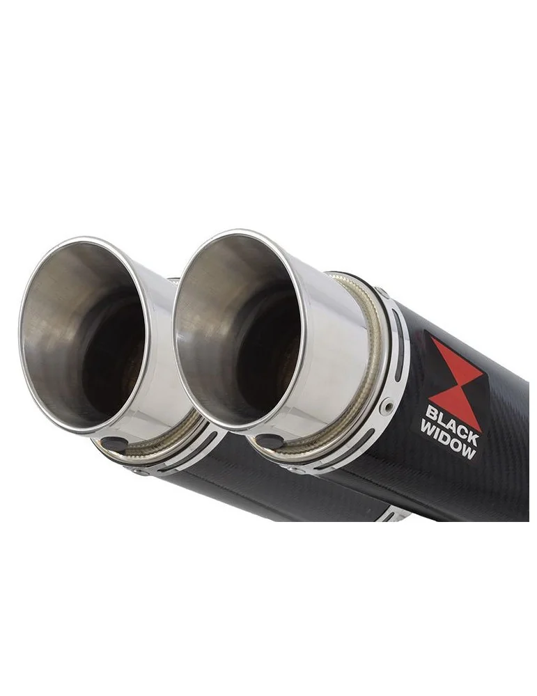 GPZ 500 (EX500) 2-2 Silencieux Kit & Silencieux Rond En Carbone 200mm