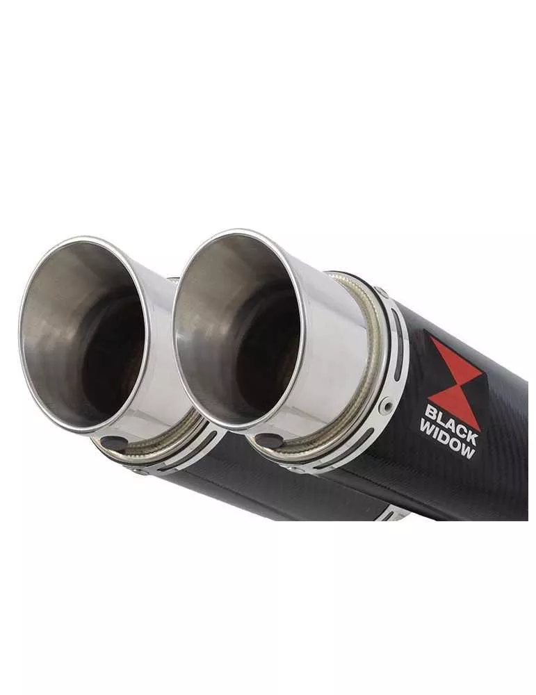 GPZ 500 (EX500) 2-2 Silencieux Kit & Silencieux Rond En Carbone 200mm