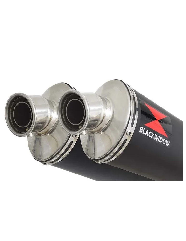 KAWASAKI GPZ1100 GPZ 1100 4-2 Ligne complète & Silencieux Ovale Noir En Inox 400mm