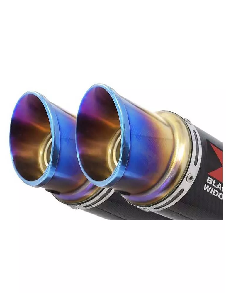 KAWASAKI GPZ1100 GPZ 1100 4-2 Ligne complète & Silencieux GP Rond En Carbone + Canule en Inox Anodisé 230mm