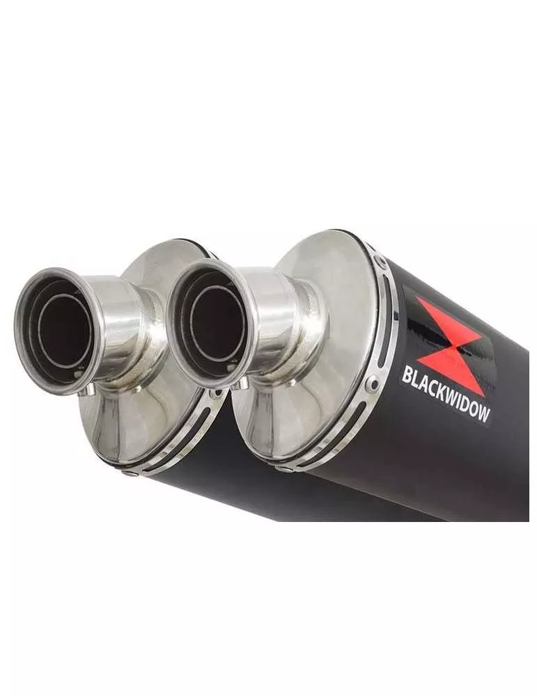 KAWASAKI GPZ1100 GPZ 1100 4-2 Ligne complète & Silencieux Rond Noir En Inox 300mm