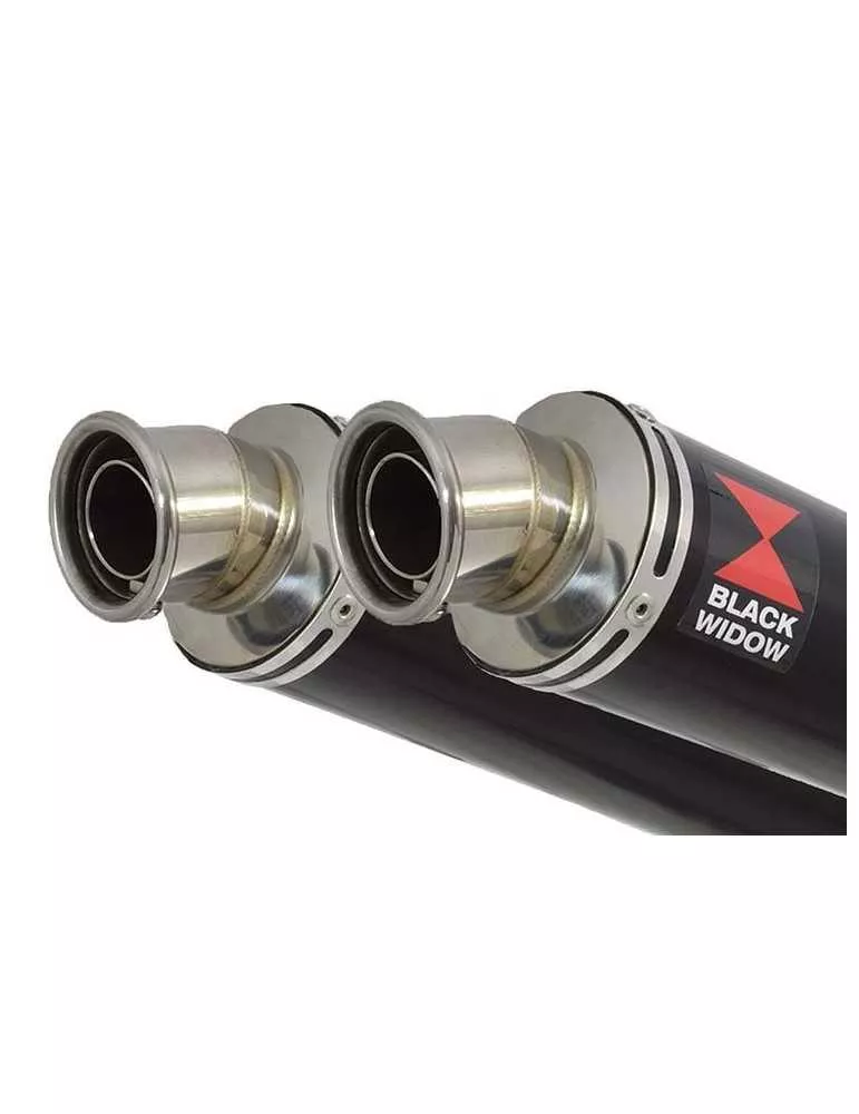 KAWASAKI GPZ1100 GPZ 1100 4-2 Ligne complète & Silencieux Rond Noir En Inox 350mm