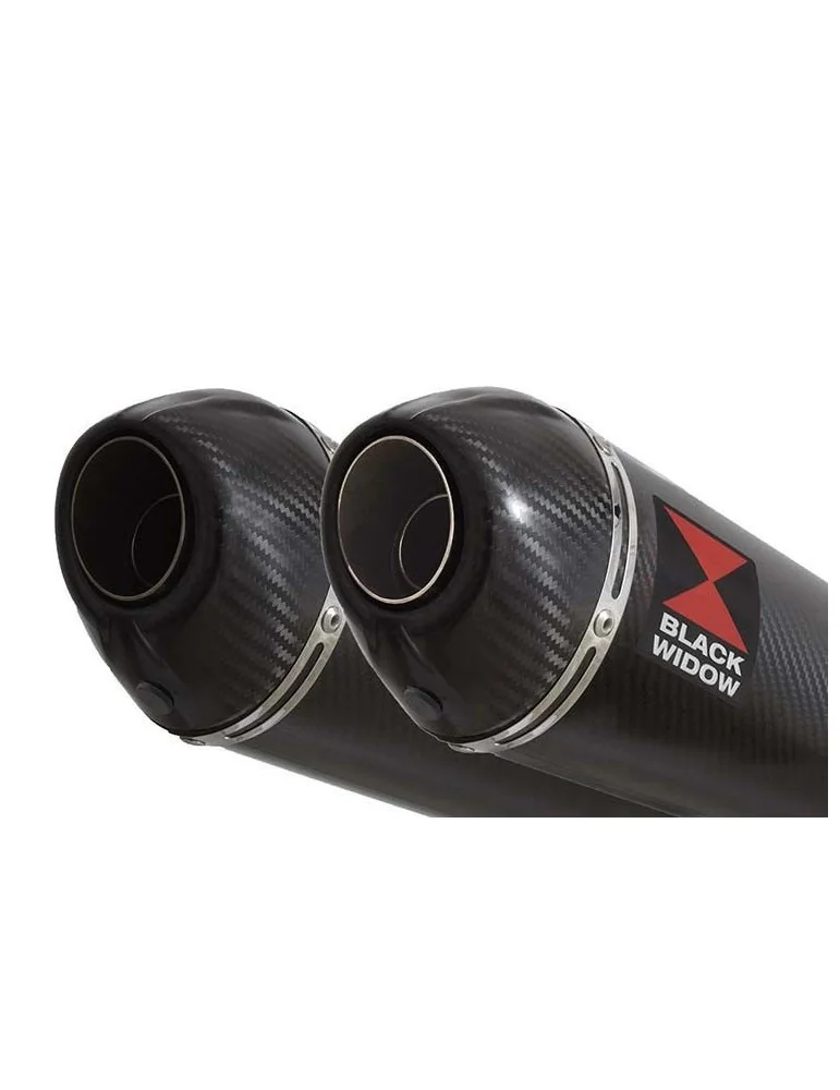 KAWASAKI GPZ1100 GPZ 1100 4-2 Ligne complète & Silencieux Ovale En Carbone + Canule en Carbone 200mm