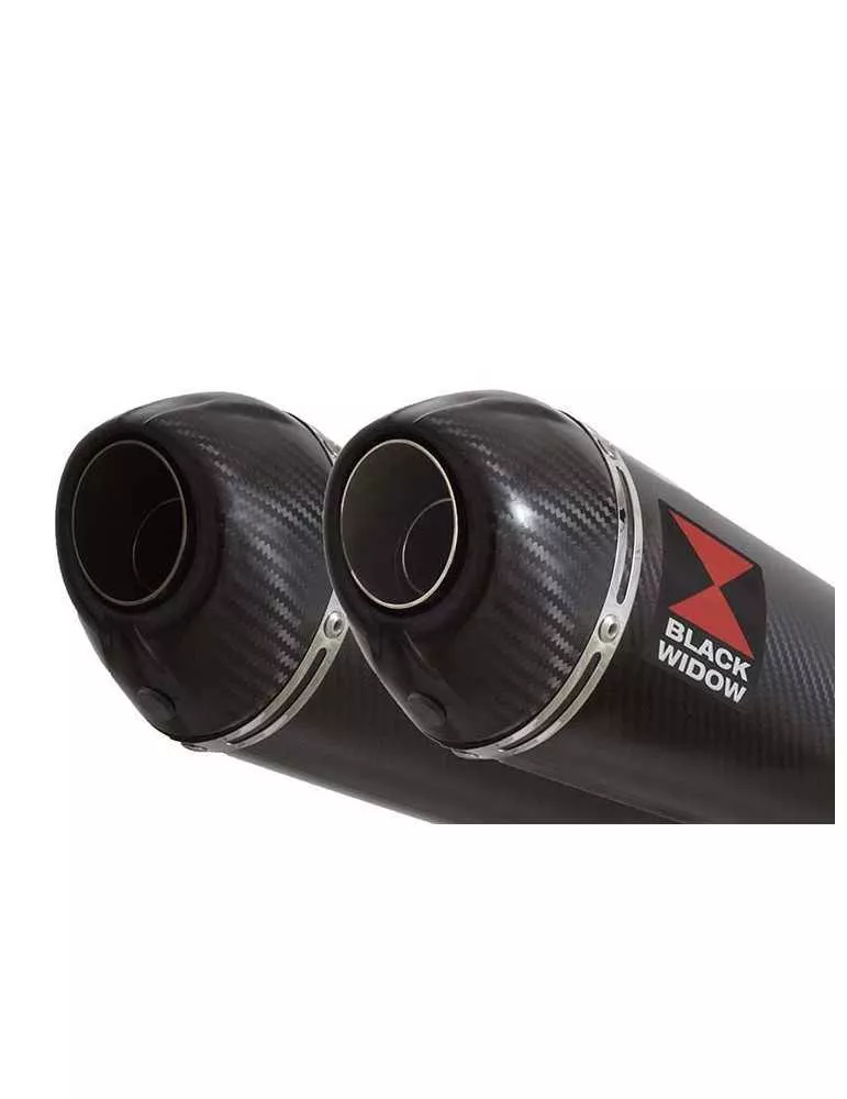 KAWASAKI GPZ1100 GPZ 1100 4-2 Ligne complète & Silencieux Ovale En Carbone + Canule en Carbone 200mm