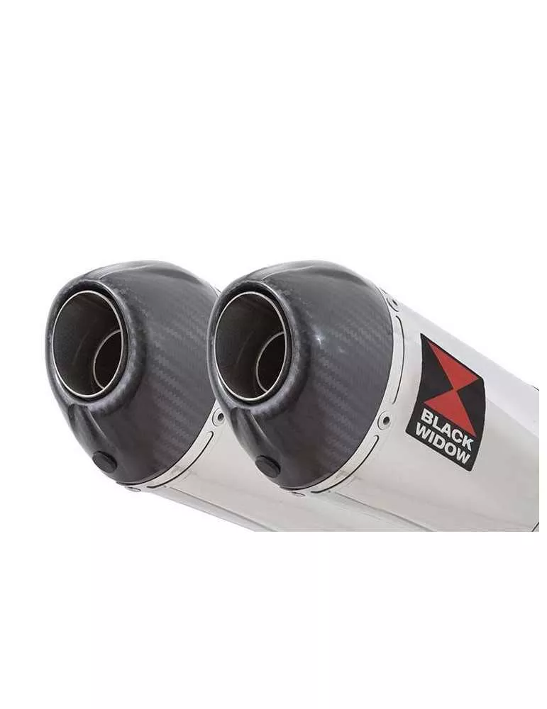 KAWASAKI GPZ1100 GPZ 1100 4-2 Ligne complète & Silencieux Ovale En Inox + Canule en Carbone 200mm