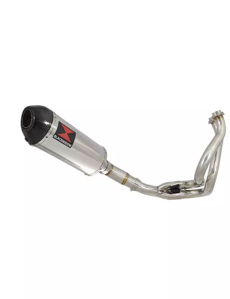 Kawasaki ER-6N ER-6F ER650 2005-2011 Passage Bas Decata Ligne complète + Silencieux Ovale En Inox +  Carbone 300mm