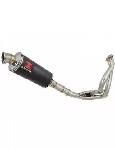 Kawasaki ER-6N ER-6F ER650 2005-2011 Passage Bas Decata Ligne complète + Silencieux Rond Noir En Inox 300mm