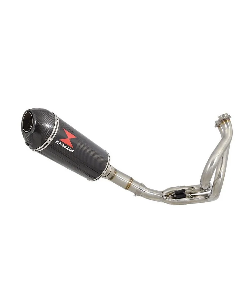 Kawasaki ER-6N ER-6F ER650 2005-2011 Passage Bas Decata Ligne complète + Silencieux Ovale Carbone + Carbone 300mm