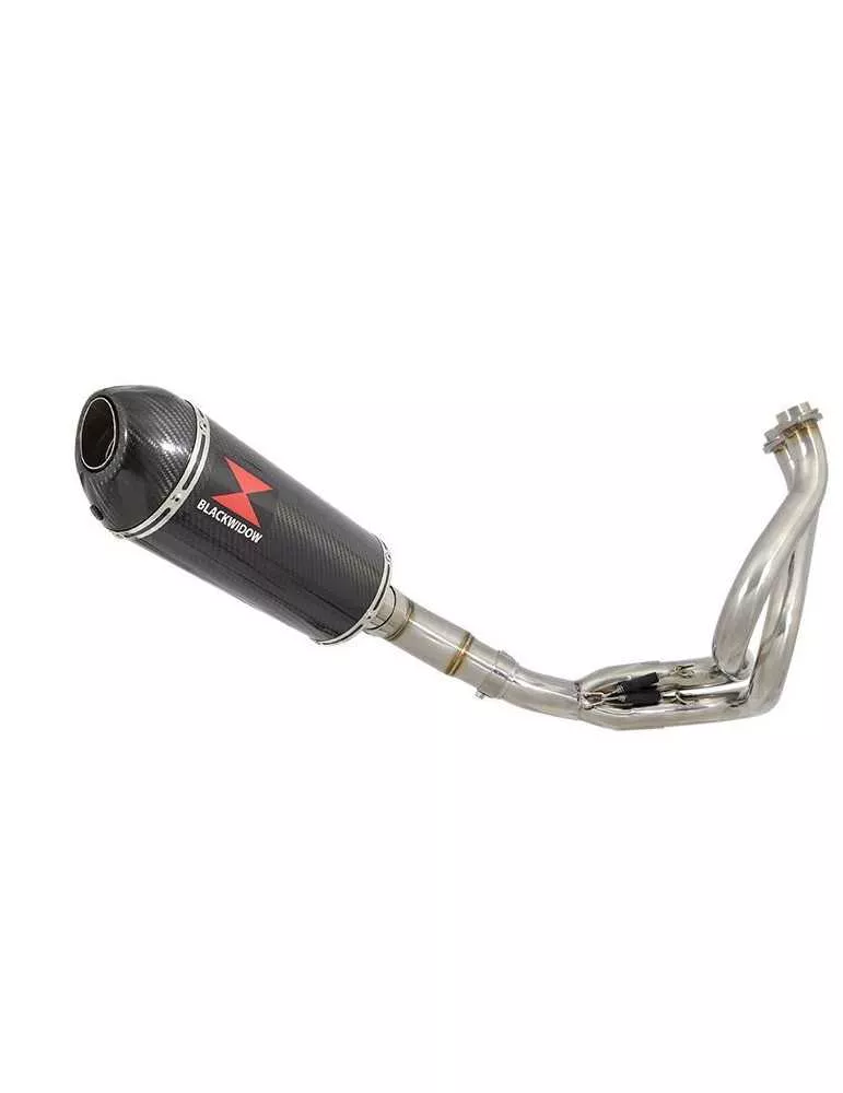 Kawasaki ER-6N ER-6F ER650 2005-2011 Passage Bas Decata Ligne complète + Silencieux Ovale Carbone + Carbone 300mm