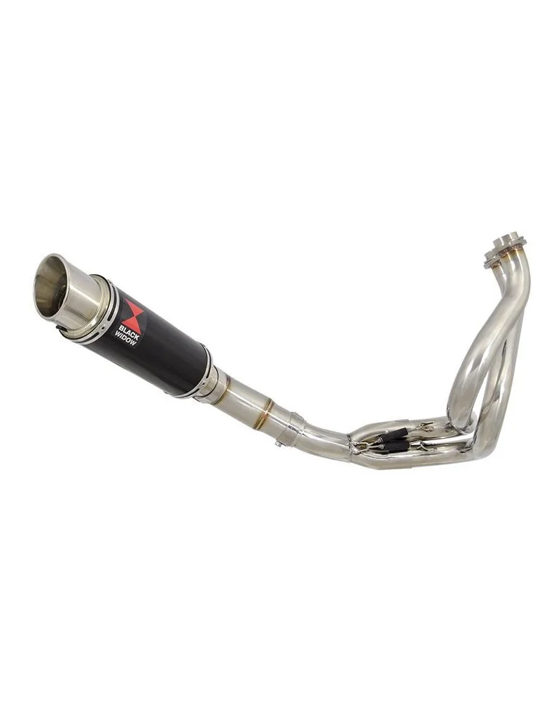 Kawasaki ER-6N ER-6F ER650 2005-2011 Passage Bas Decata Ligne complète + Silencieux Rond GP Style Noir En Inox 230mm