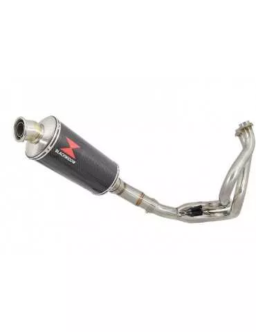 Kawasaki ER-6N ER-6F ER650 2005-2011 Passage Bas Decata Ligne complète + Silencieux Ovale En Carbone 300mm