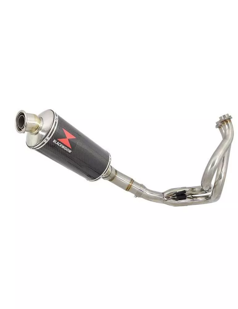 Kawasaki ER-6N ER-6F ER650 2005-2011 Passage Bas Decata Ligne complète + Silencieux Ovale En Carbone 300mm