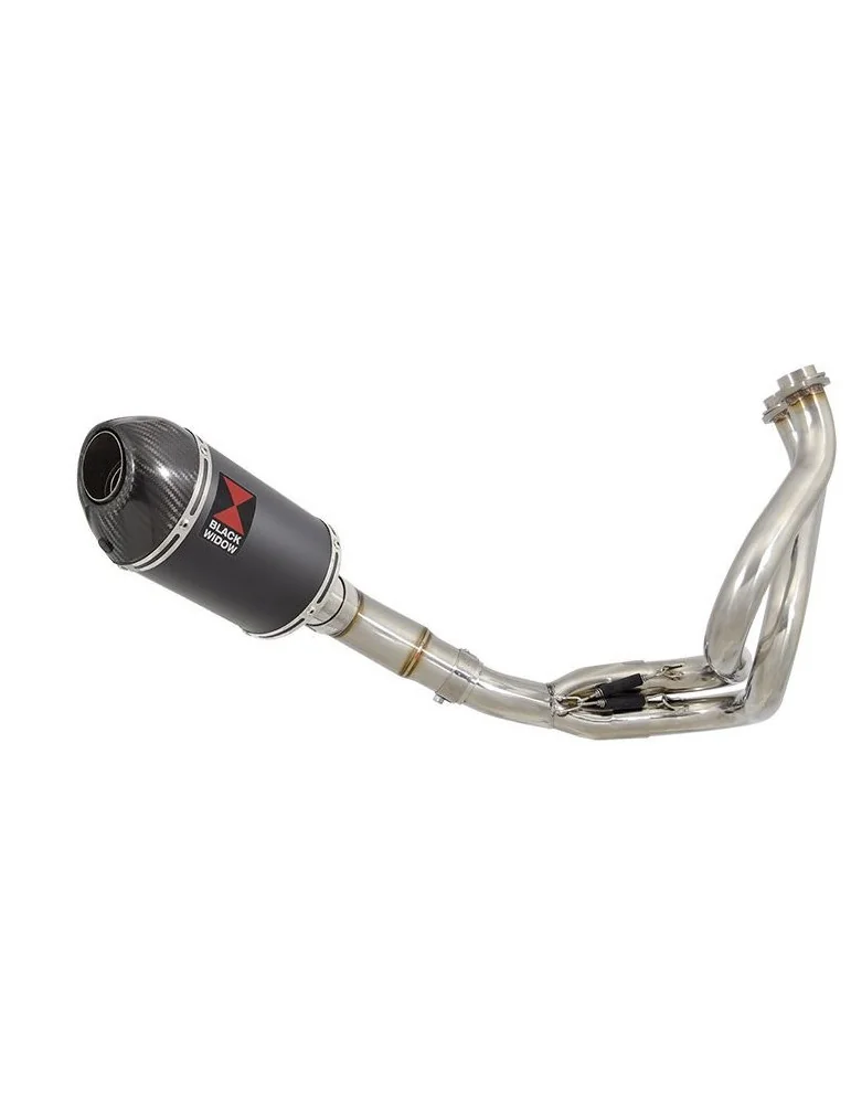 Kawasaki ER-6N ER-6F ER650 2005-2011 Passage Bas Decata Ligne complète + Silencieux Ovale Black En Inox + Carbone 220mm