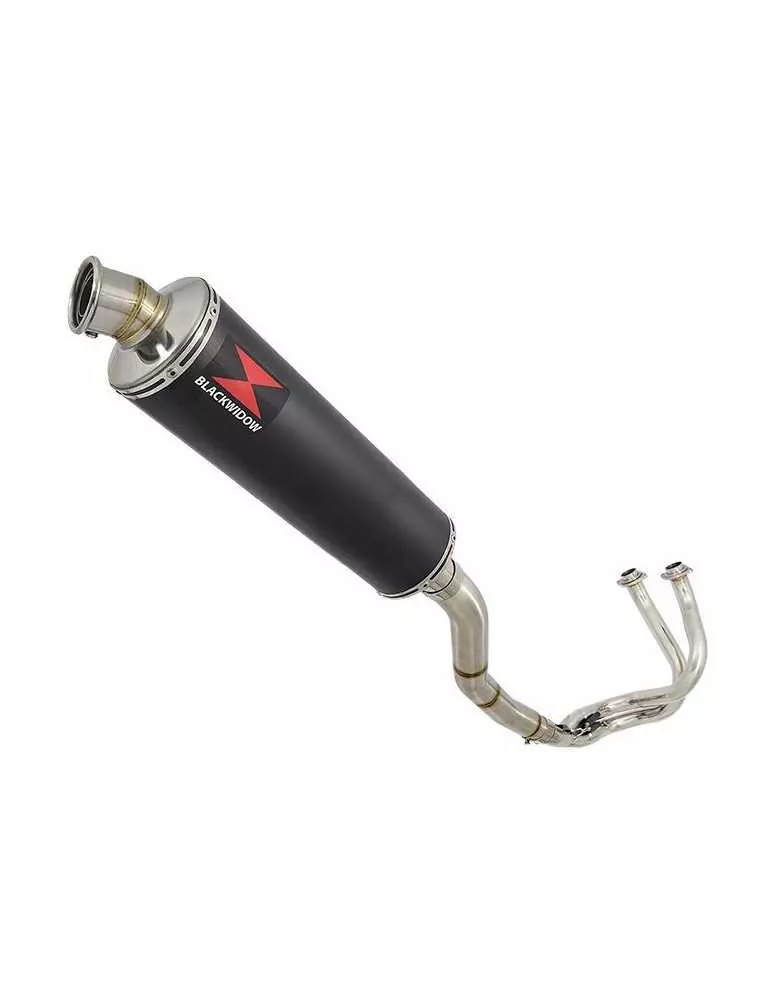 Kawasaki ER-6N ER-6F ER650 2005-2011 Passage Haut Decata Ligne complète + Silencieux Rond Noir En Inox 400mm