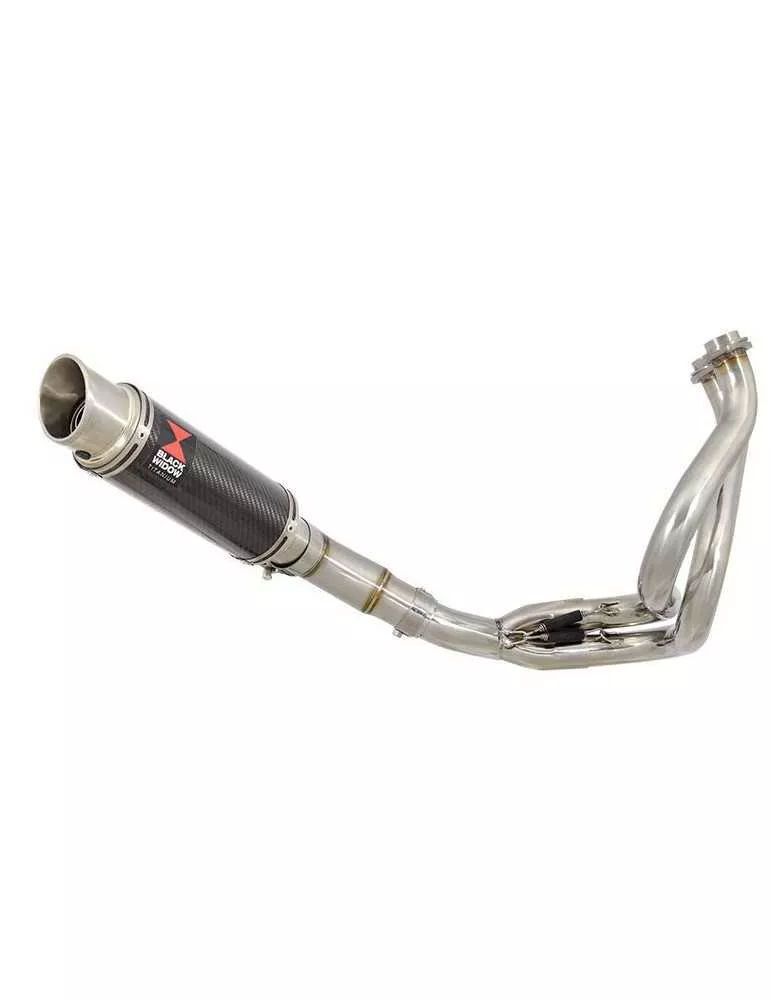 Kawasaki ER-6N ER-6F ER650 2005-2011 Passage Bas Decata Ligne complète + Silencieux Rond Carbone 230mm