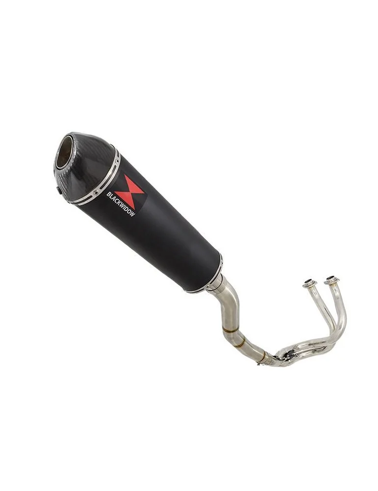 Kawasaki ER-6N ER-6F ER650 2005-2011 Passage Haut Decata Ligne complète + Silencieux Ovale Noir En Inox + Carbone